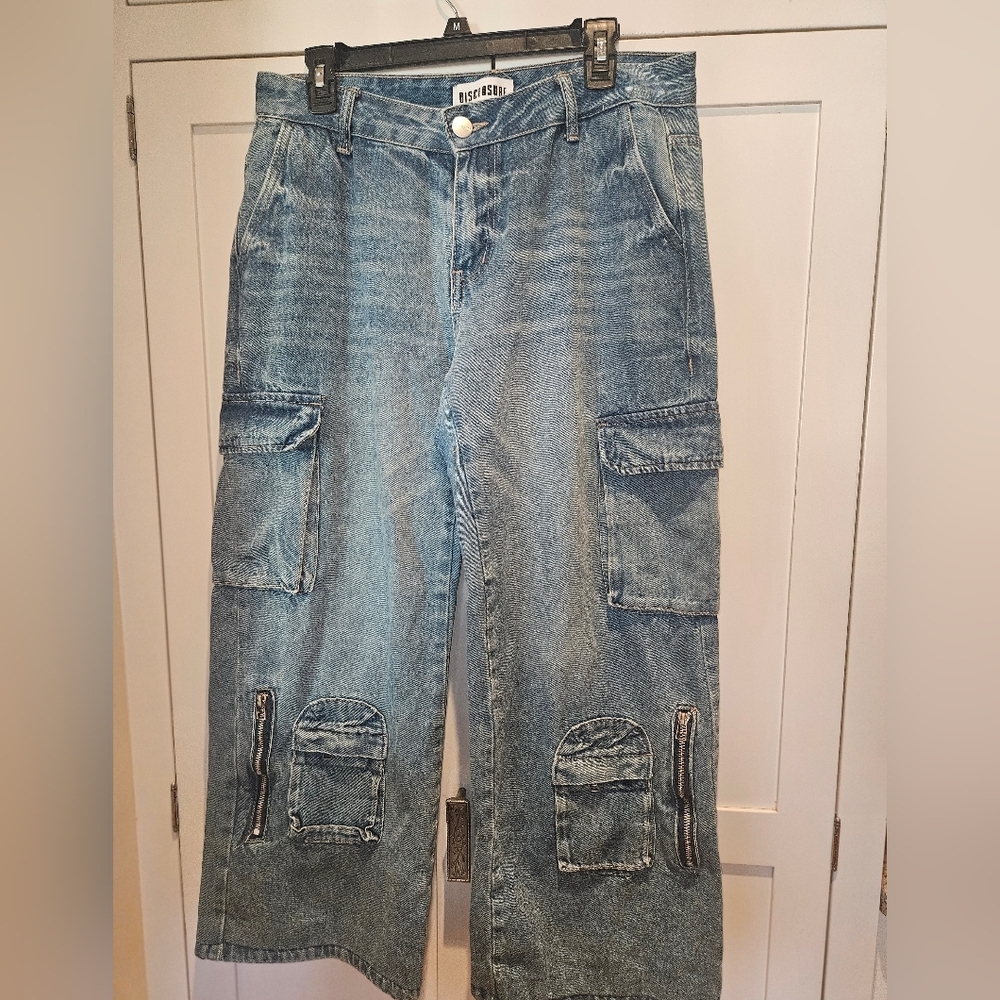 Disclosure Wide Leg Cargo Jeans – Size 11 – Y2K Style